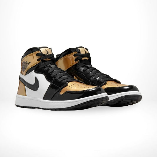 Air Jordan 1 High Golf Patent Gold Toe