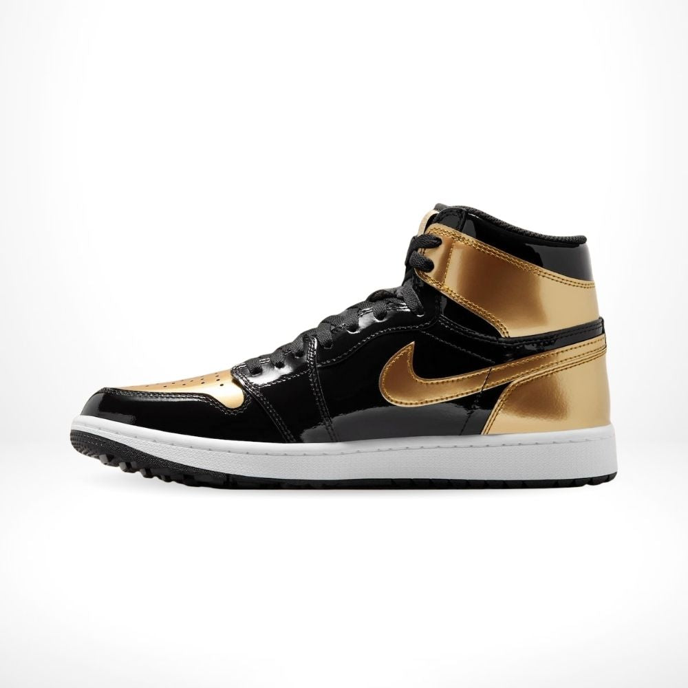 Air Jordan 1 High Golf Patent Gold Toe