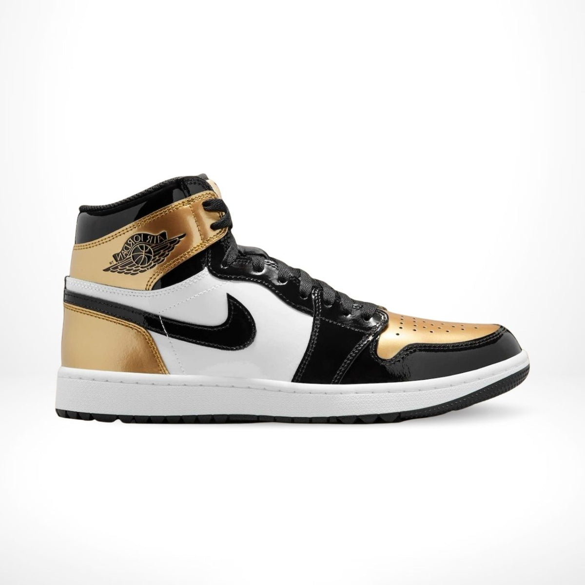 Air Jordan 1 High Golf Patent Gold Toe