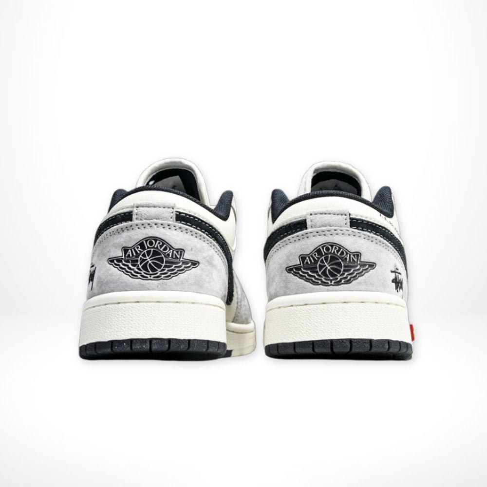 Air Jordan 1 Low x Stussy x Supreme White Grey Custom