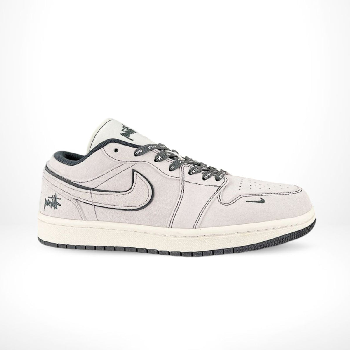 Air Jordan 1 Low x Stussy Grey Custom