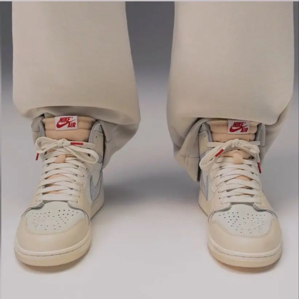 Air Jordan 1 Sail Elephant Print Swoosh