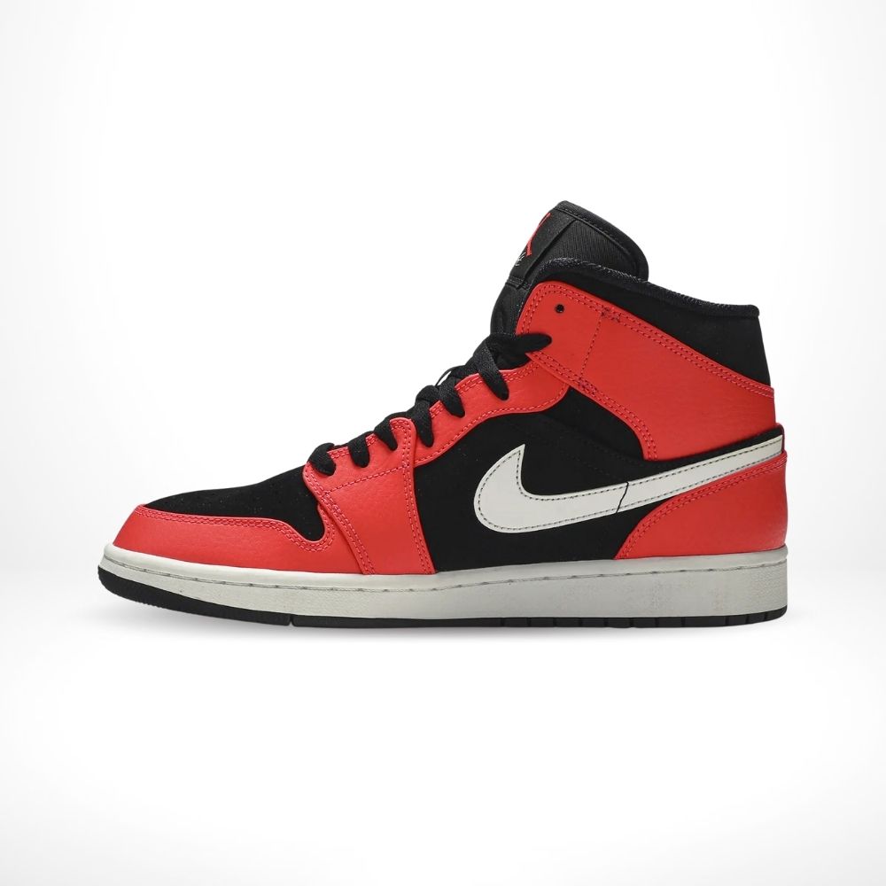 Air Jordan 1 Mid Infrared 23 Black Red