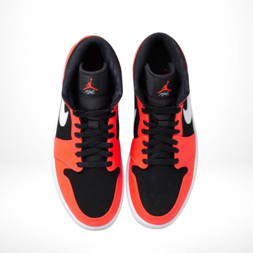Air Jordan 1 Mid Infrared 23 Black Red