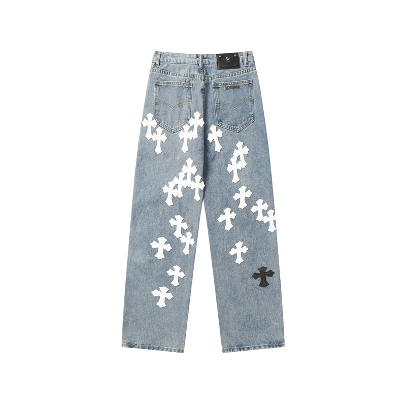Chrome Hearts Couture Denim Jeans - High Fashion Luxury Statement