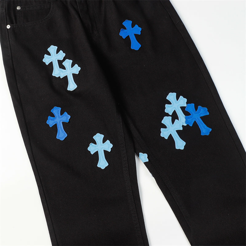 Chrome Hearts Statement Denim Jeans - Bold Designer Streetwear