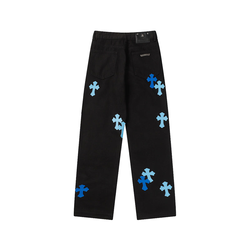 Chrome Hearts Statement Denim Jeans - Bold Designer Streetwear