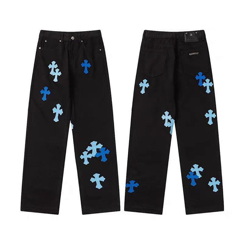 Chrome Hearts Statement Denim Jeans - Bold Designer Streetwear