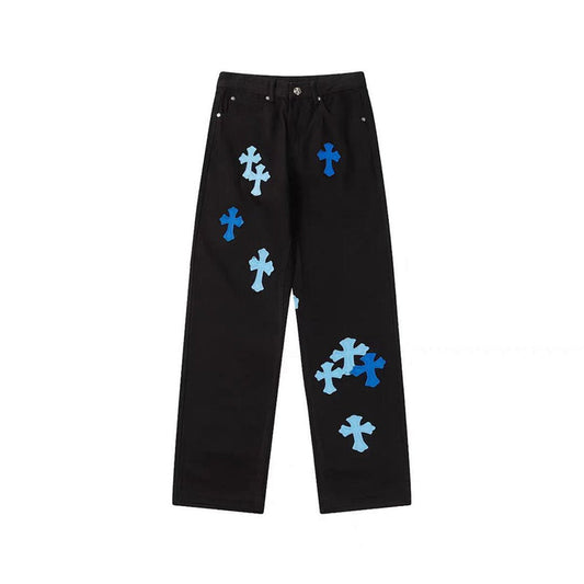 Chrome Hearts Statement Denim Jeans - Bold Designer Streetwear